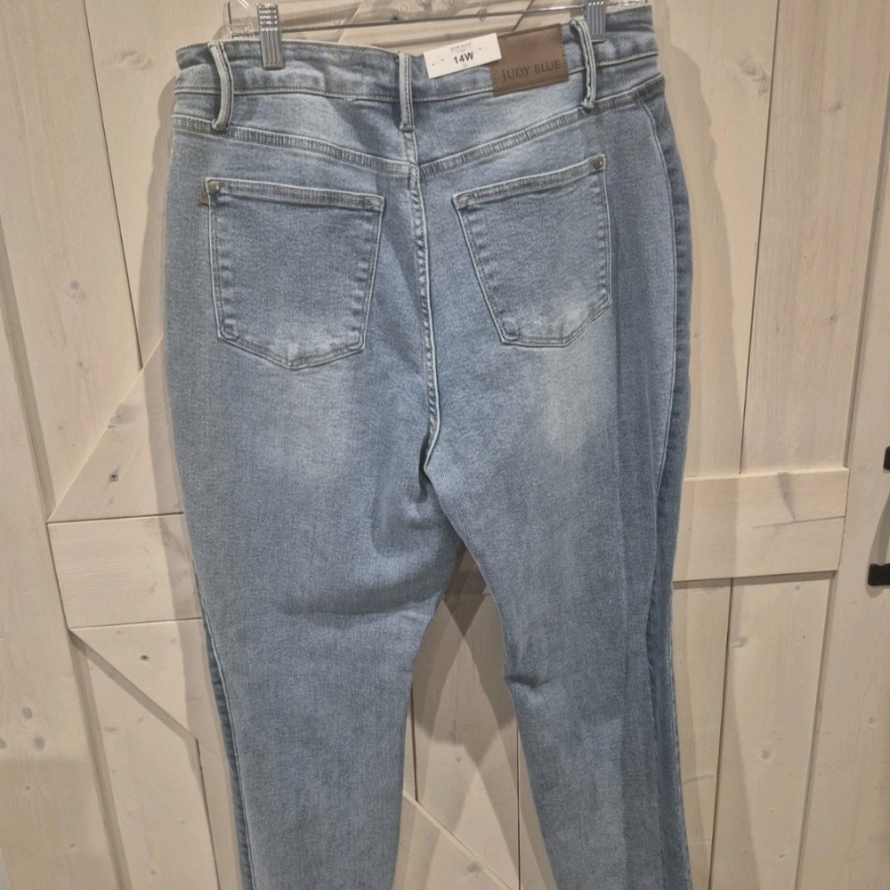 Judy Blue Susan High Rise Side Panel Detail Slim Jeans Size 14 NWT - Picture 5 of 7